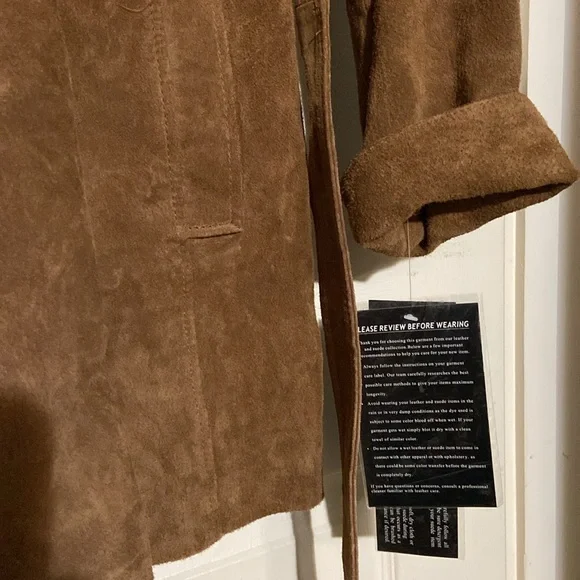 Guillaume Washable Suede Leather Jacket Size Large - Picture 6 of 14